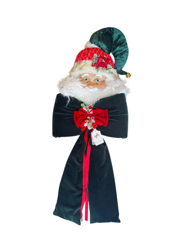 FIOCCO IMBOTTITO VERDE CON VOLTO BABBO NATALE